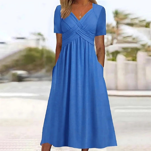 Marbella | Elegante midi jurk met Buikbedekking